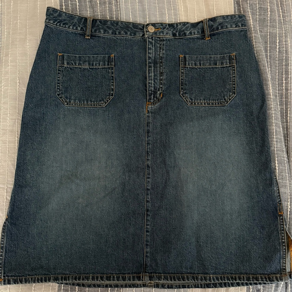 Old Navy Dark Blue Denim Mini Skirt